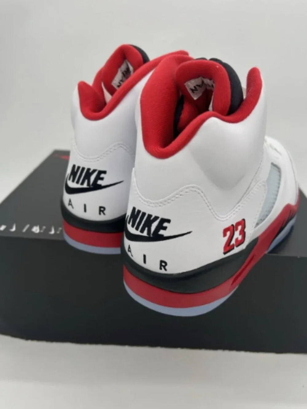 Nike Air Jordan 5 Retro OG Fire Red Black Tongue